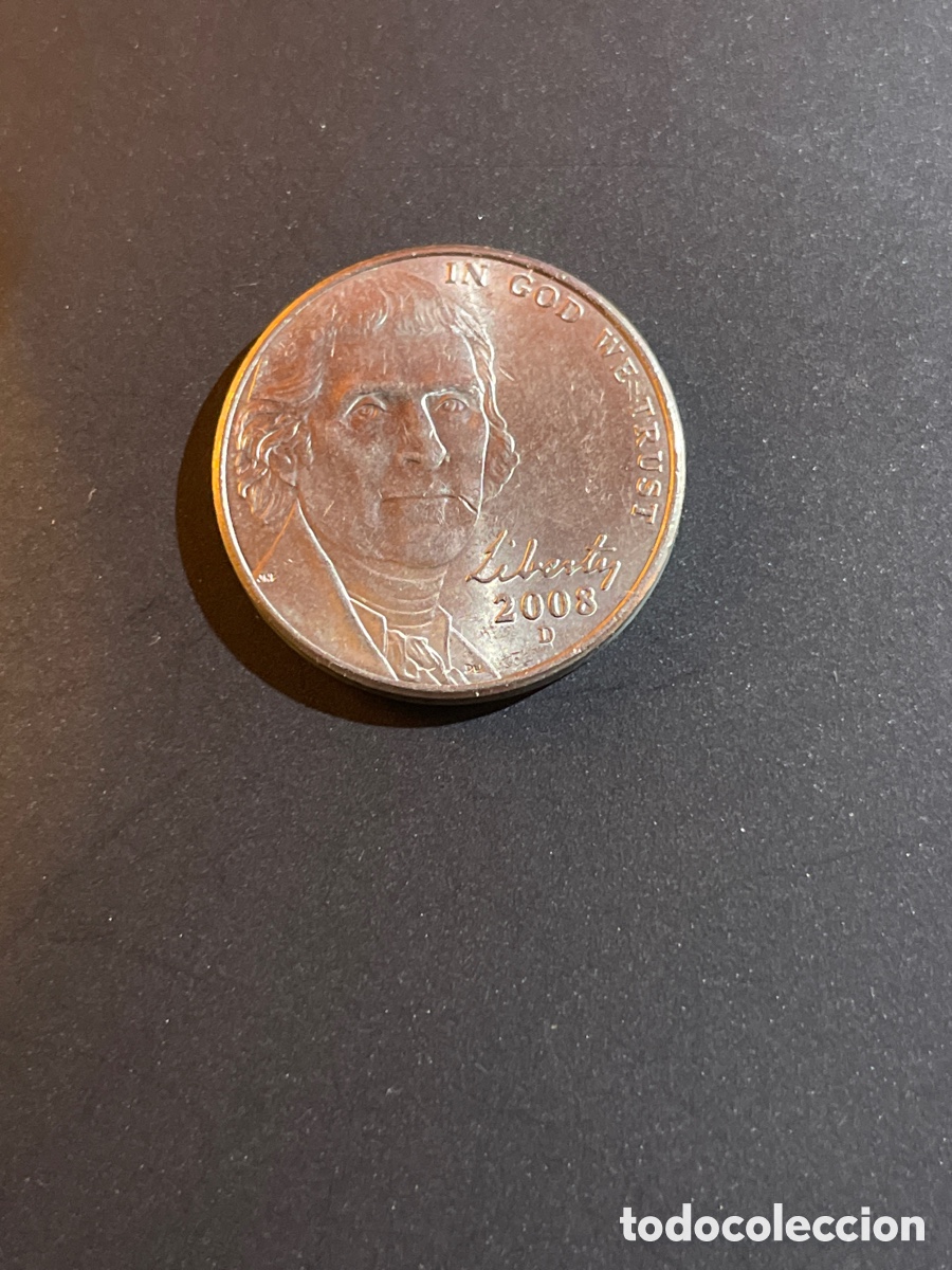 Monedas antiguas de Am&eacute;rica: 5 cents EEUU a&ntilde;o 2008 - Foto 1
