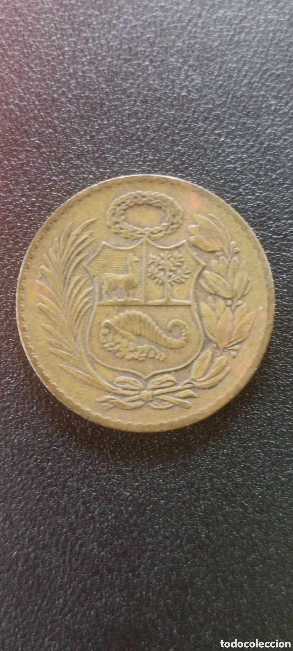 Monedas antiguas de Am&eacute;rica: Peru 1/2 sol de oro 1961 - Foto 2