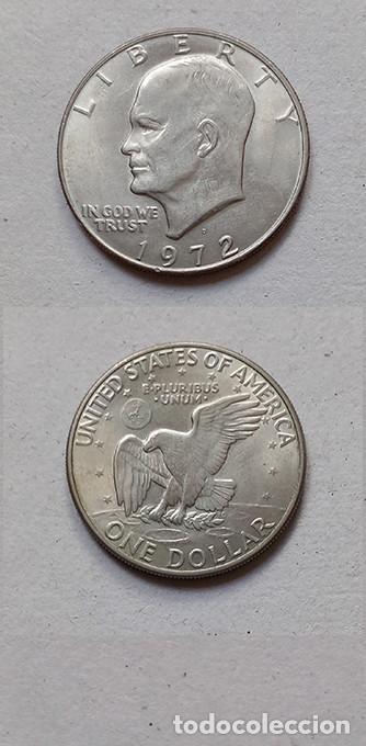 Monedas antiguas de Am&eacute;rica: EEUU 1 D&oacute;lar 1972 Eisenhower. EBC - Foto 3