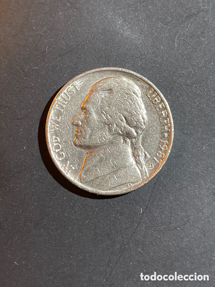 Monedas antiguas de Am&eacute;rica: EEUU 5 cents a&ntilde;o 1987 - Foto 1
