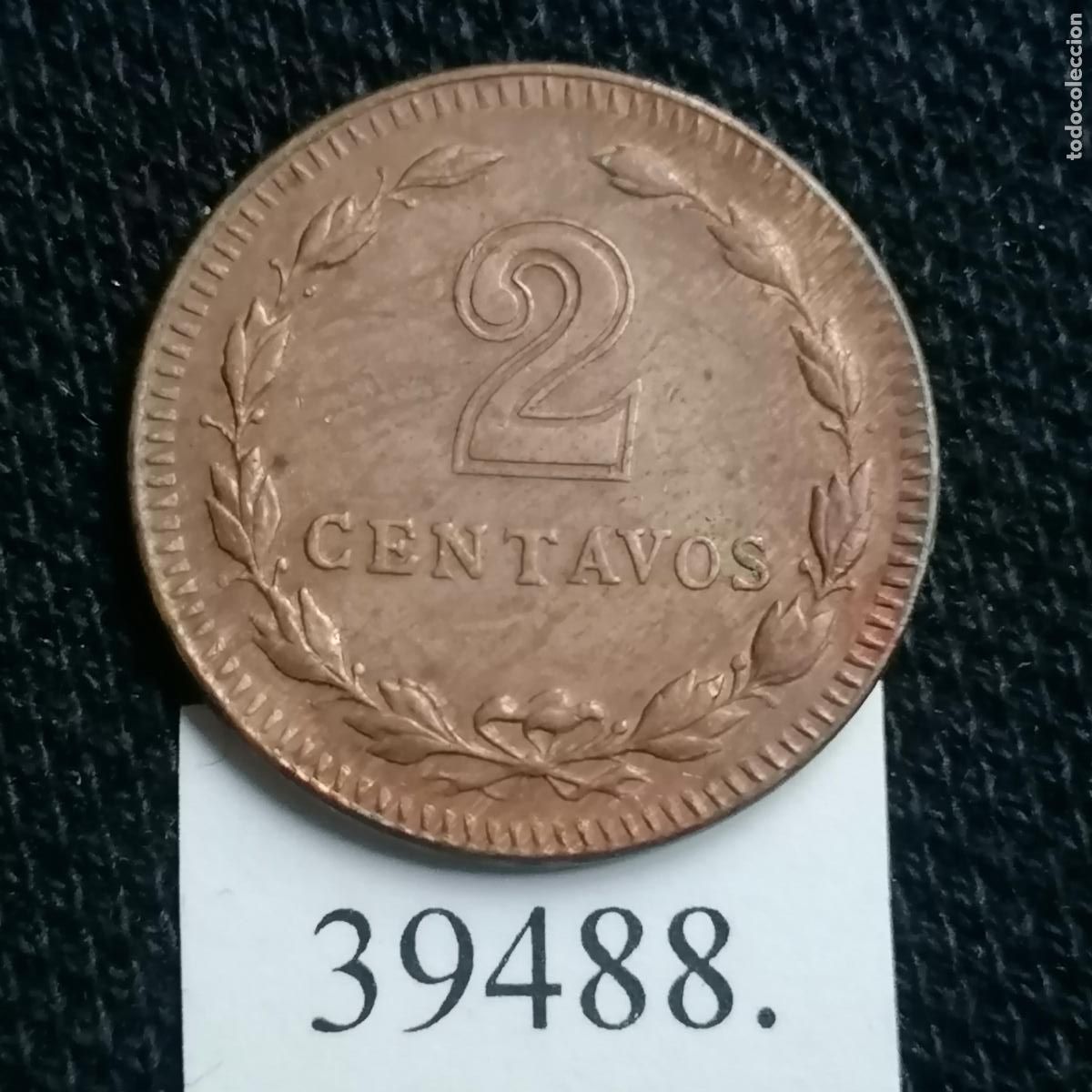 Monedas antiguas de Am&eacute;rica: Argentina 2 centavos 1945, c&eacute;ntimos - Foto 2