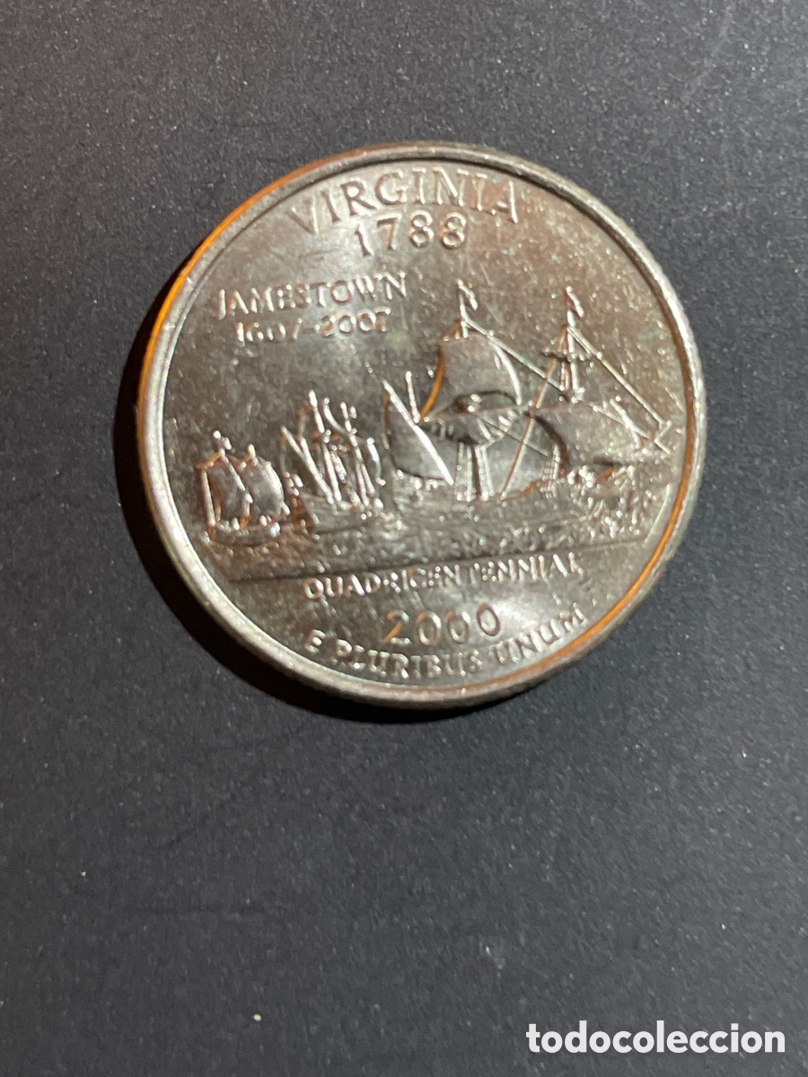 Monedas antiguas de Am&eacute;rica: 1/4 d&oacute;lar a&ntilde;o 2000 EEUU - Foto 1