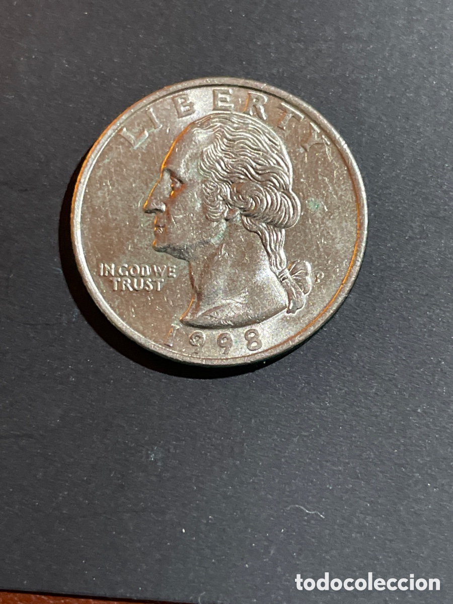 Monedas antiguas de Am&eacute;rica: 1/4 d&oacute;lar a&ntilde;o 1998 EEUU - Foto 1