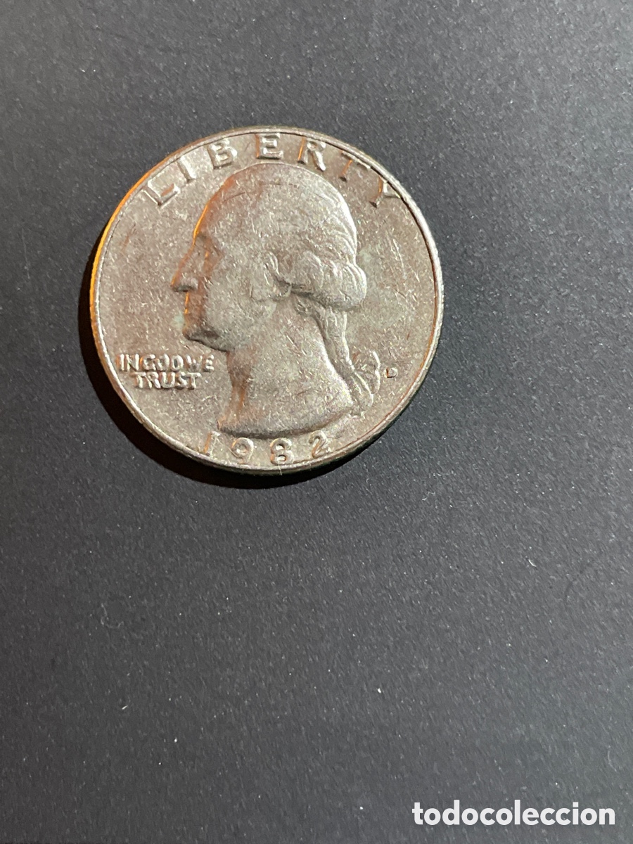 Monedas antiguas de Am&eacute;rica: 1/4 d&oacute;lar EEUU a&ntilde;o 1982 - Foto 1