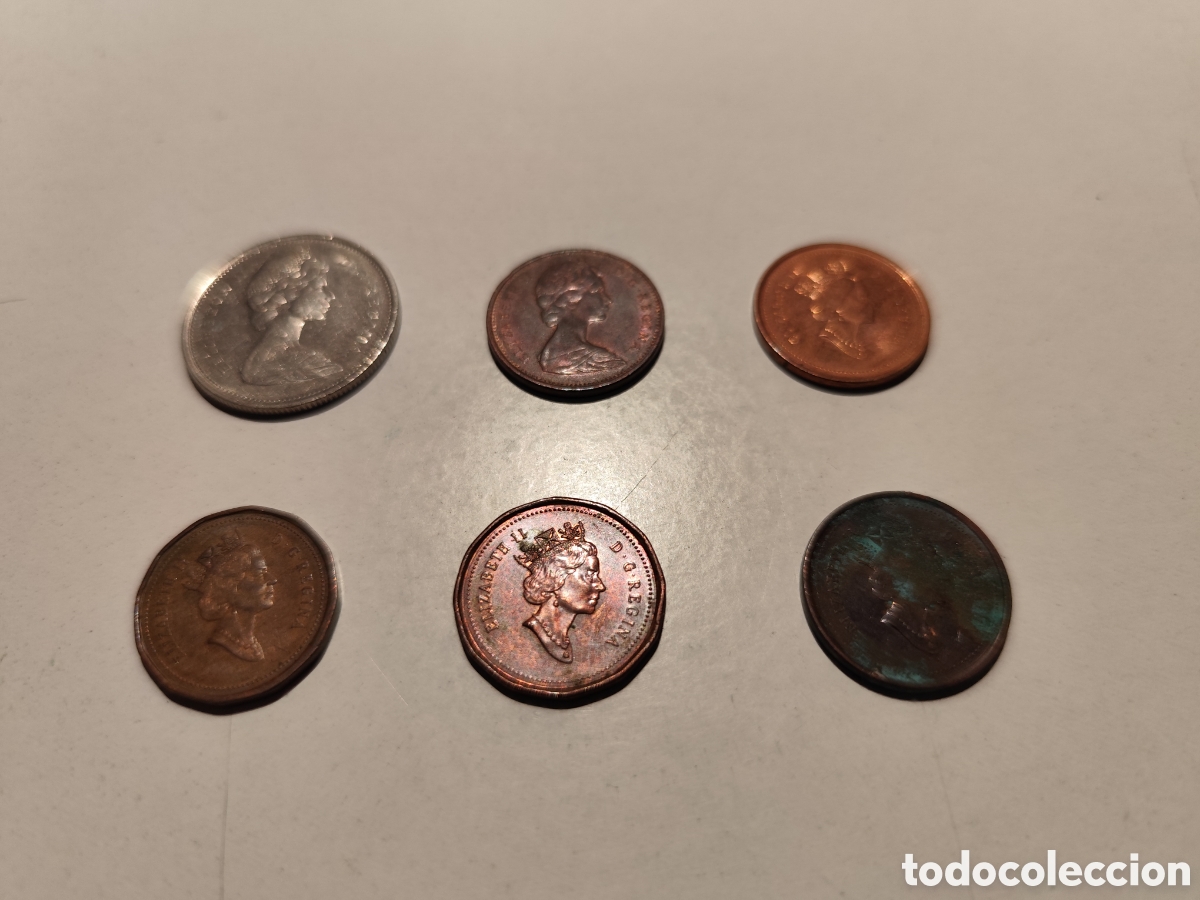 Monedas antiguas de Am&eacute;rica: Monedas Canad&aacute;. Lote 6 monedas - Foto 2