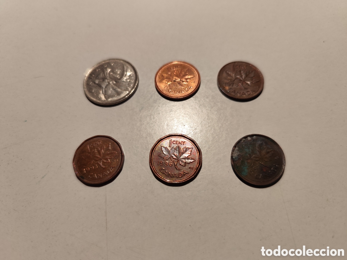 Monedas antiguas de Am&eacute;rica: Monedas Canad&aacute;. Lote 6 monedas - Foto 1