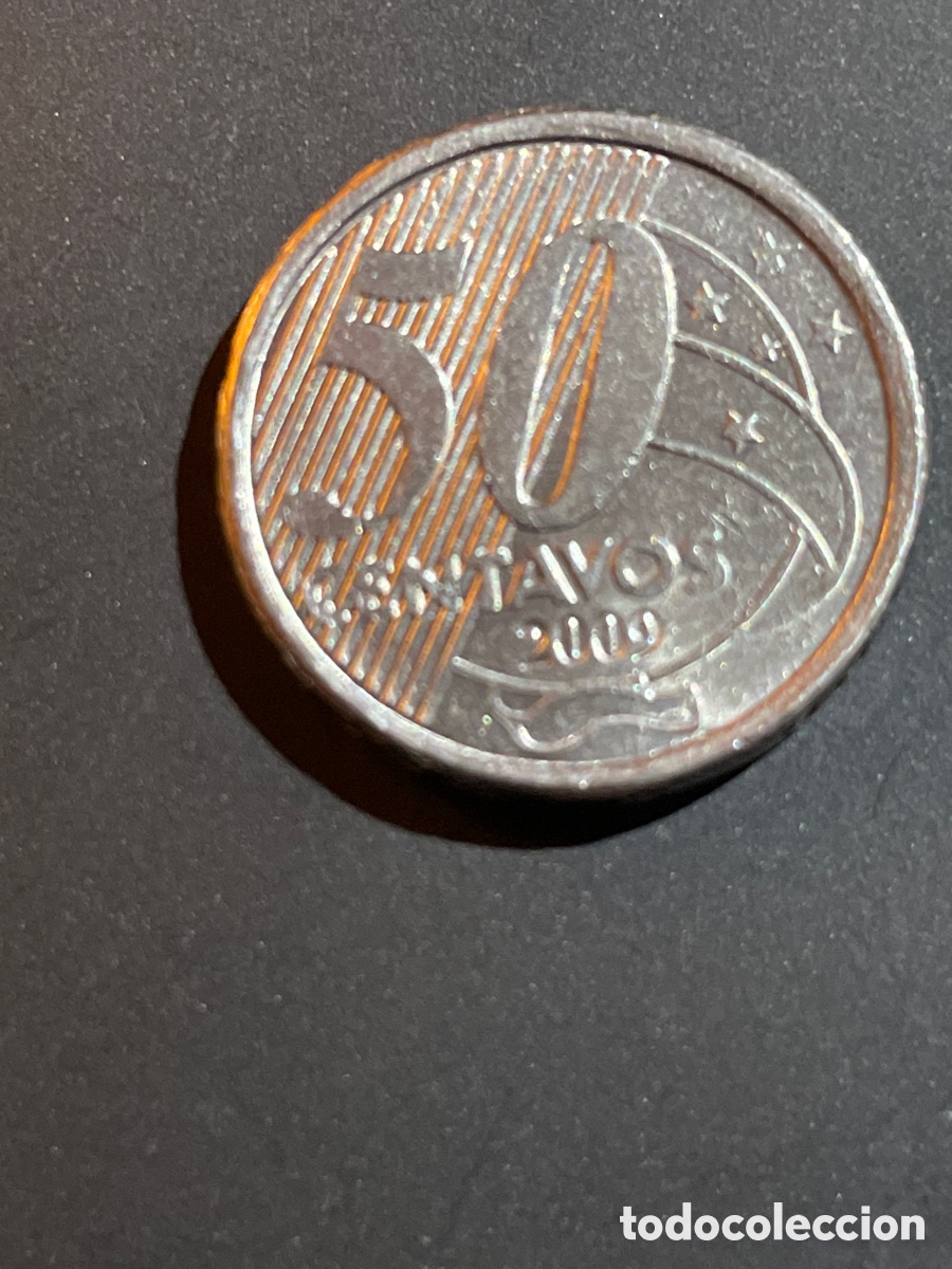 Monedas antiguas de Am&eacute;rica: Brasil 50 centavos 2009 - Foto 2
