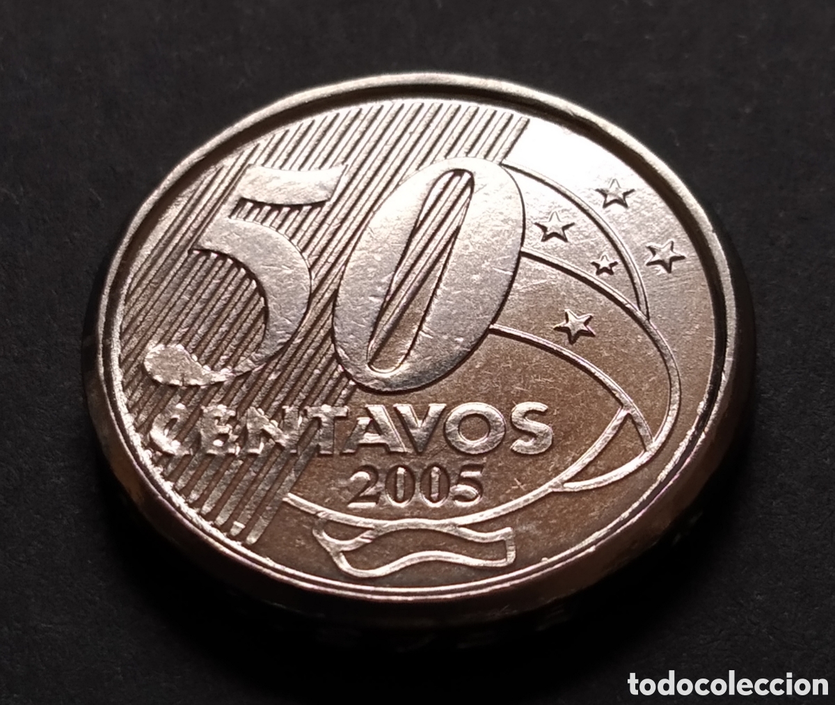 Monedas antiguas de Am&eacute;rica: MONEDA - BRASIL 50 CENTAVOS 2005 - Foto 3