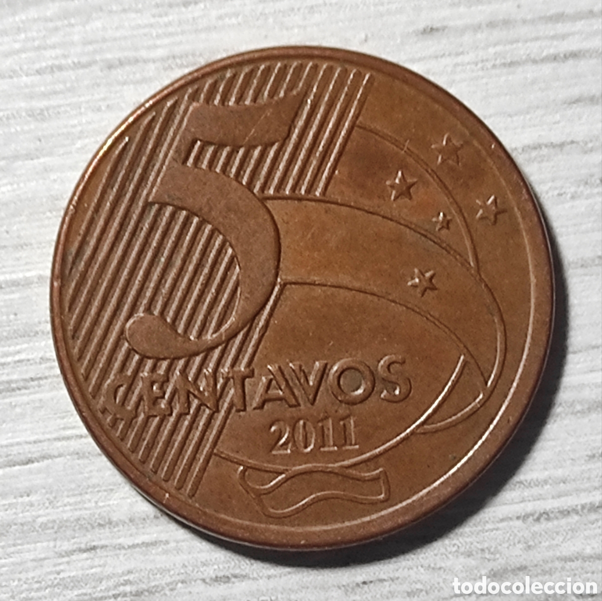 Monedas antiguas de Am&eacute;rica: BRASIL 5 CENTAVOS 2011 - Foto 2