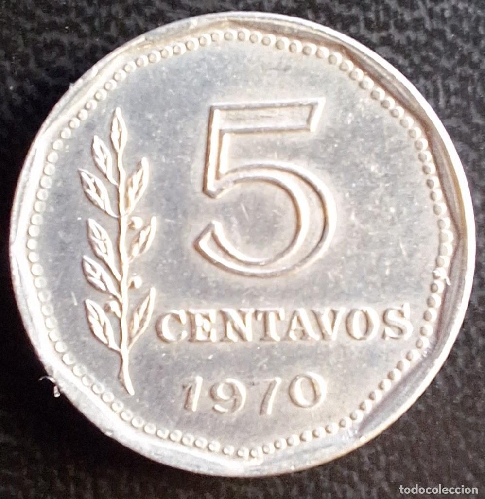 Monedas antiguas de Am&eacute;rica: 5 Centavos 1970 - Argentina - Foto 1