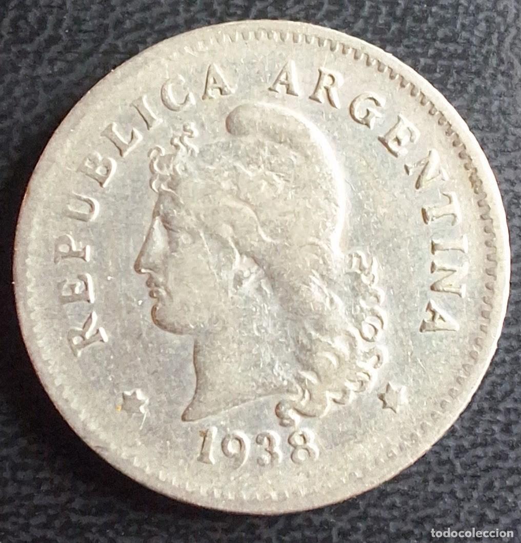Monedas antiguas de Am&eacute;rica: 10 Centavos 1938 - Argentina - Foto 1