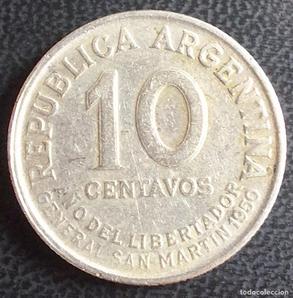 Monedas antiguas de Am&eacute;rica: 10 Centavos 1950 - Argentina - Foto 1
