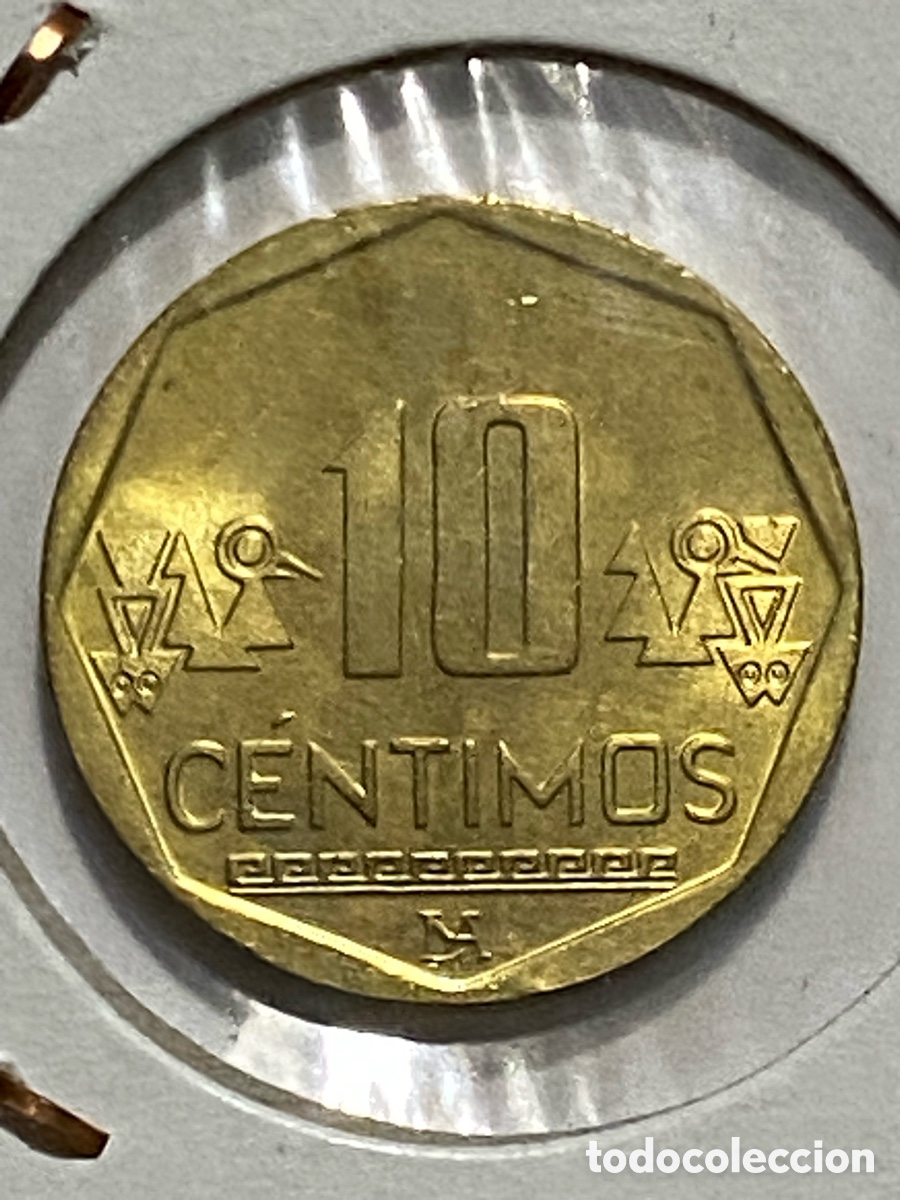 Monedas antiguas de Am&eacute;rica: Per&uacute; 10 centimos 2014 SC - Foto 2