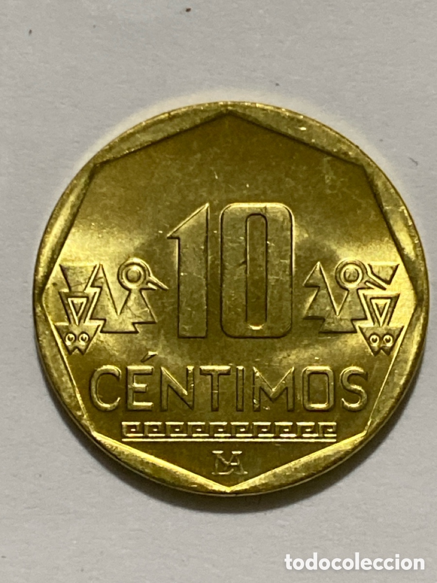 Monedas antiguas de Am&eacute;rica: Per&uacute; 10 centimos 2022 SC - Foto 2