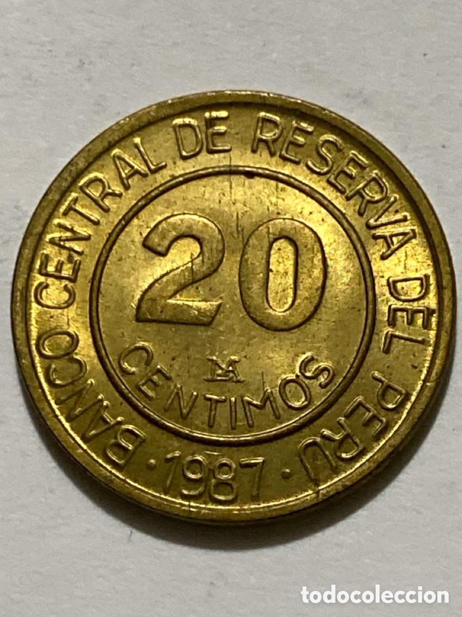 Monedas antiguas de Am&eacute;rica: Peru 20 centimos 1987 - Foto 2
