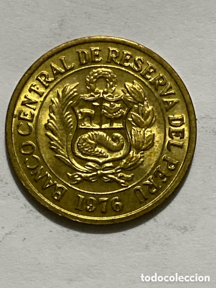 Monedas antiguas de Am&eacute;rica: Per&uacute;, un sol de oro 1976 - Foto 1
