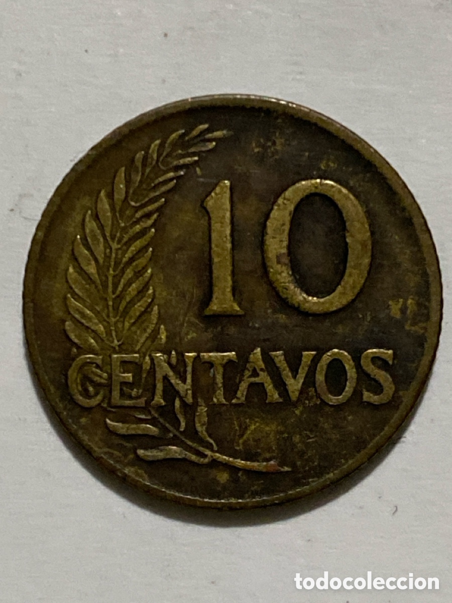 Monedas antiguas de Am&eacute;rica: Per&uacute; 10 centavos 1961 - Foto 2