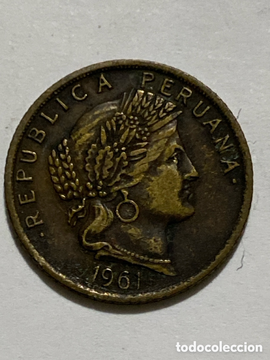 Monedas antiguas de Am&eacute;rica: Per&uacute; 10 centavos 1961 - Foto 1