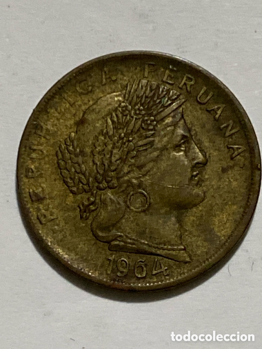 Monedas antiguas de Am&eacute;rica: Per&uacute; 10 centavos de 1964 - Foto 1