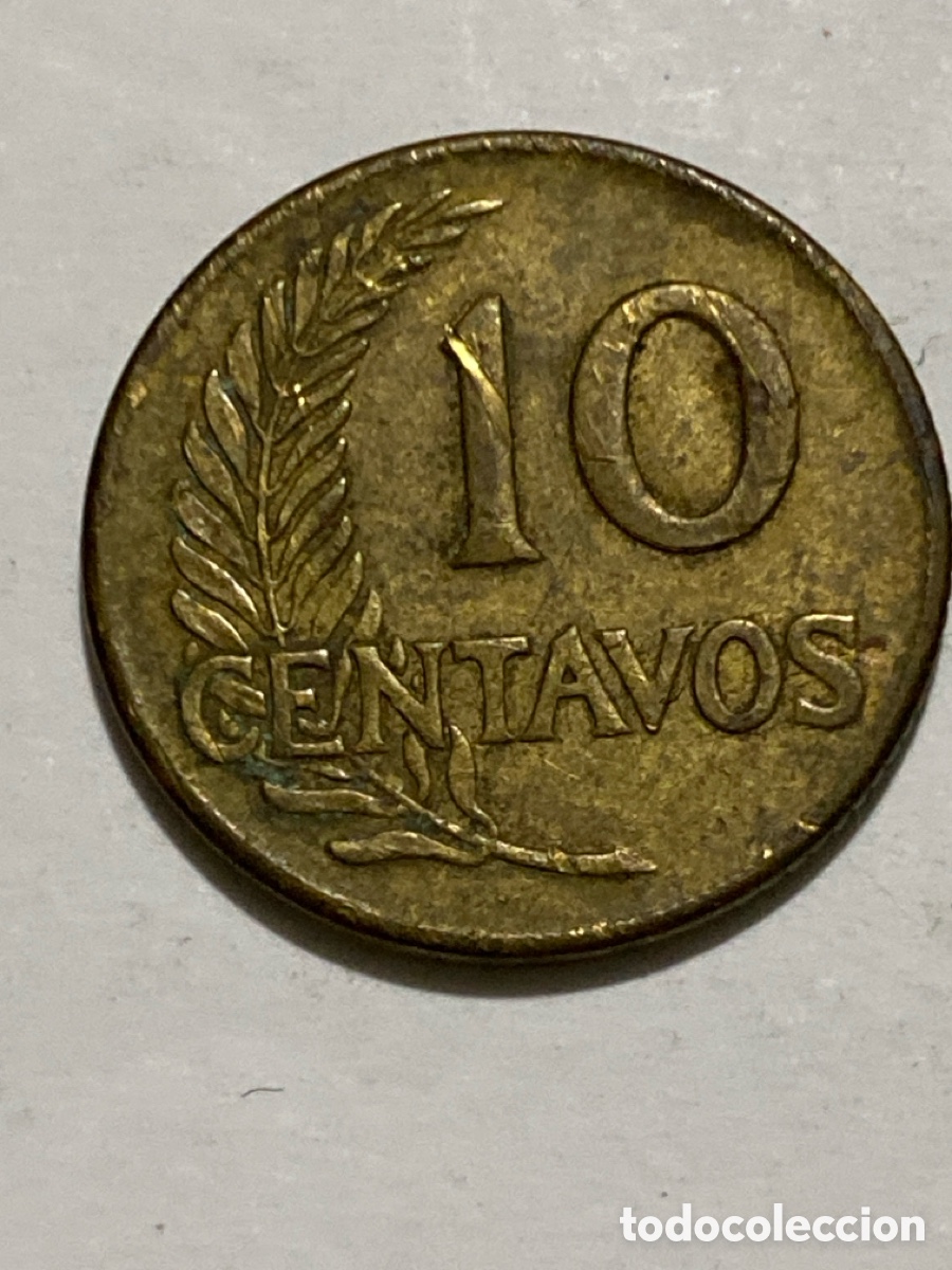 Monedas antiguas de Am&eacute;rica: Per&uacute; 10 centavos de 1963 - Foto 2
