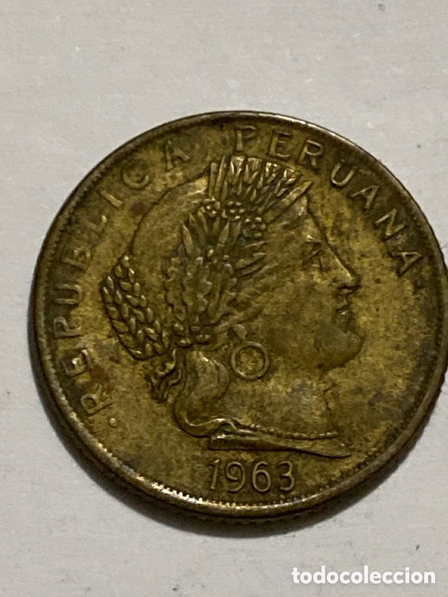 Monedas antiguas de Am&eacute;rica: Per&uacute; 10 centavos de 1963 - Foto 1