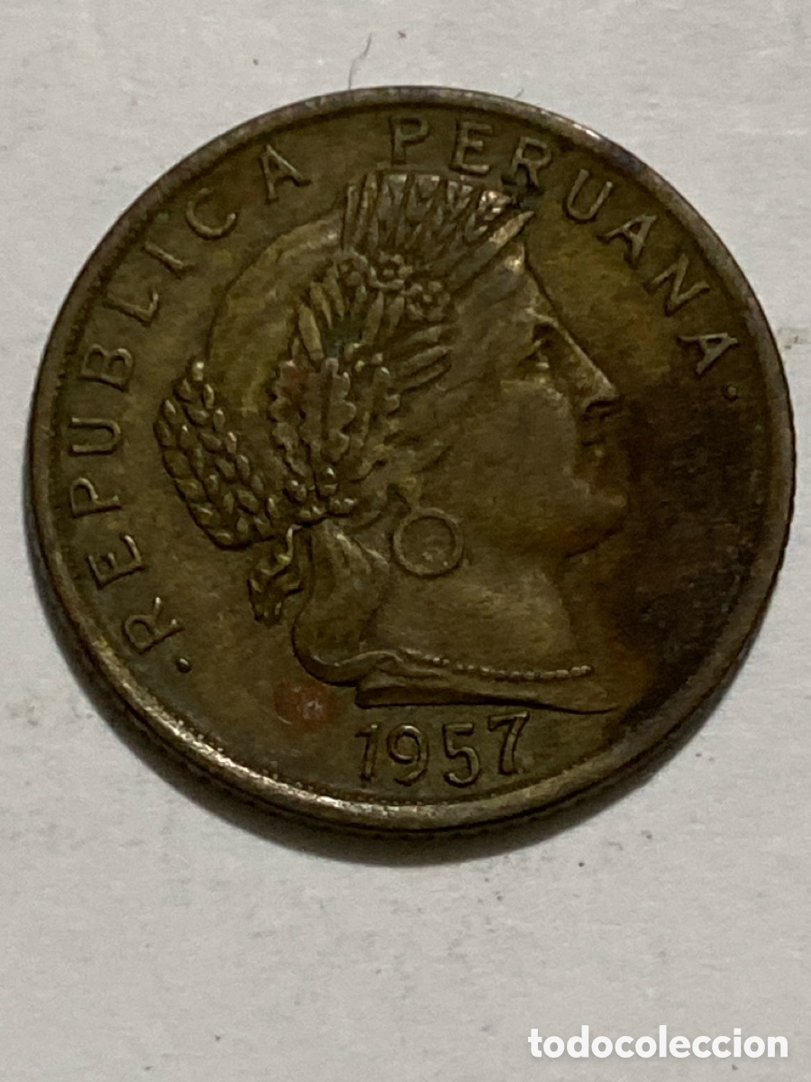 Monedas antiguas de Am&eacute;rica: Peru 10 centavos 1957 - Foto 1