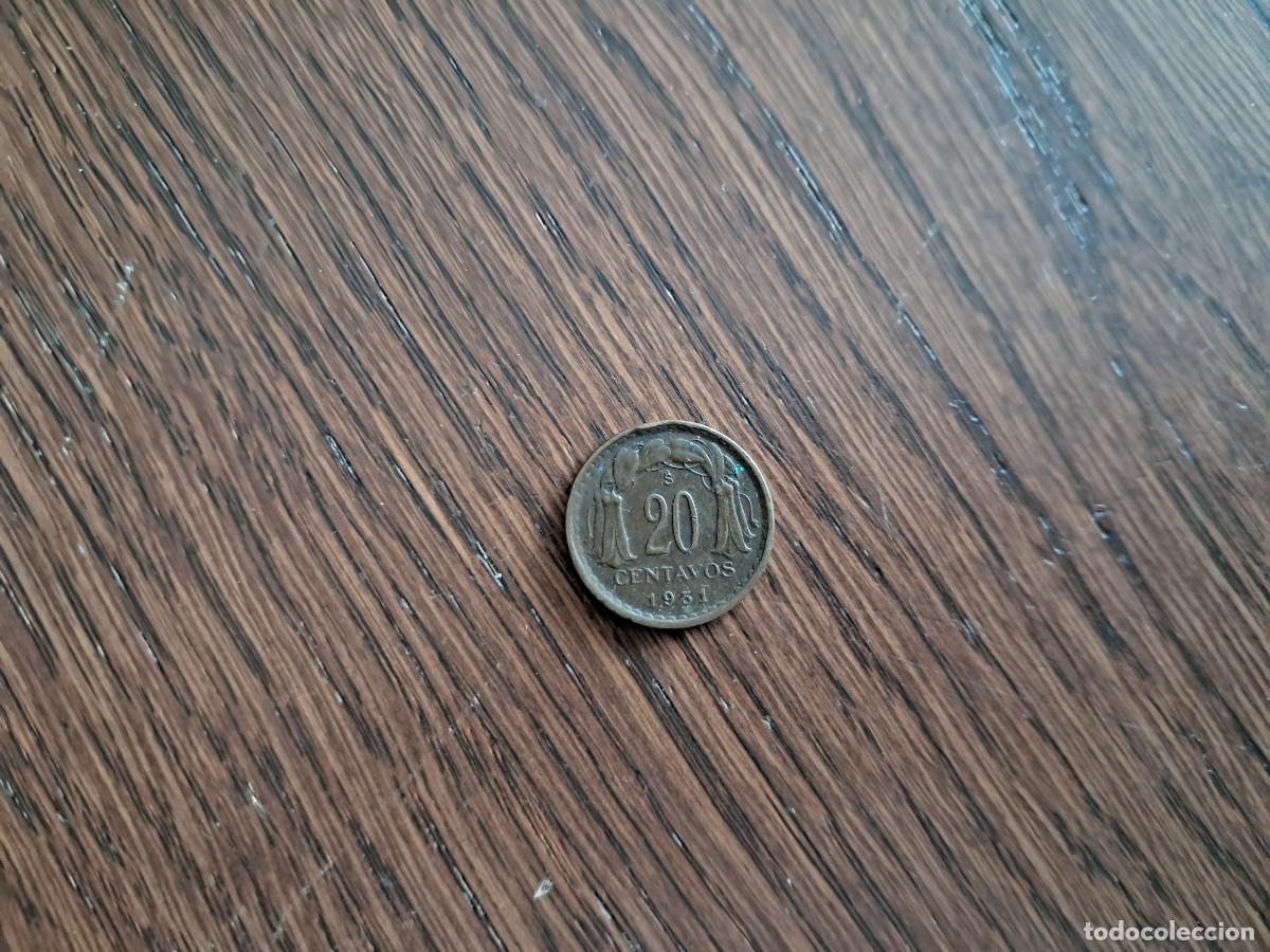 Monedas antiguas de Am&eacute;rica: moneda de Chile, 20 centavos, a&ntilde;o 1951. - Foto 2