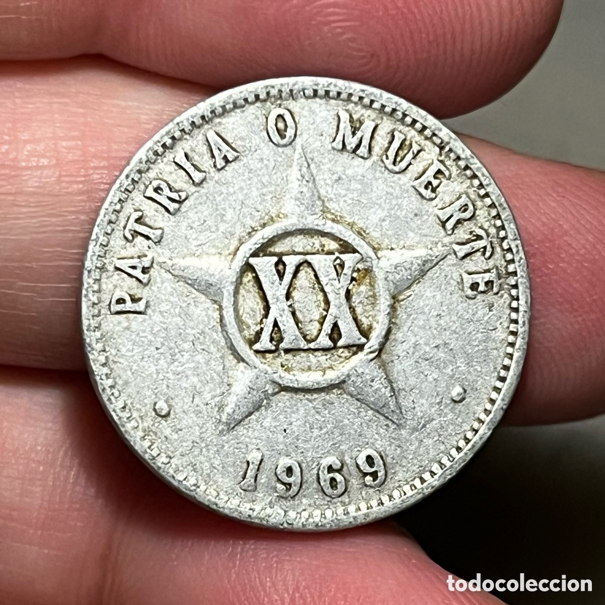 Monedas antiguas de Am&eacute;rica: 20 centavos 1969 Cuba - Foto 1