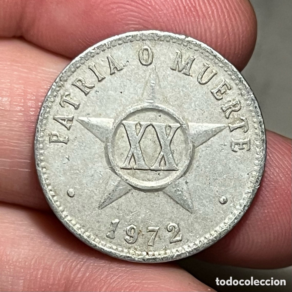 Monedas antiguas de Am&eacute;rica: 20 centavos 1972 Cuba - Foto 1