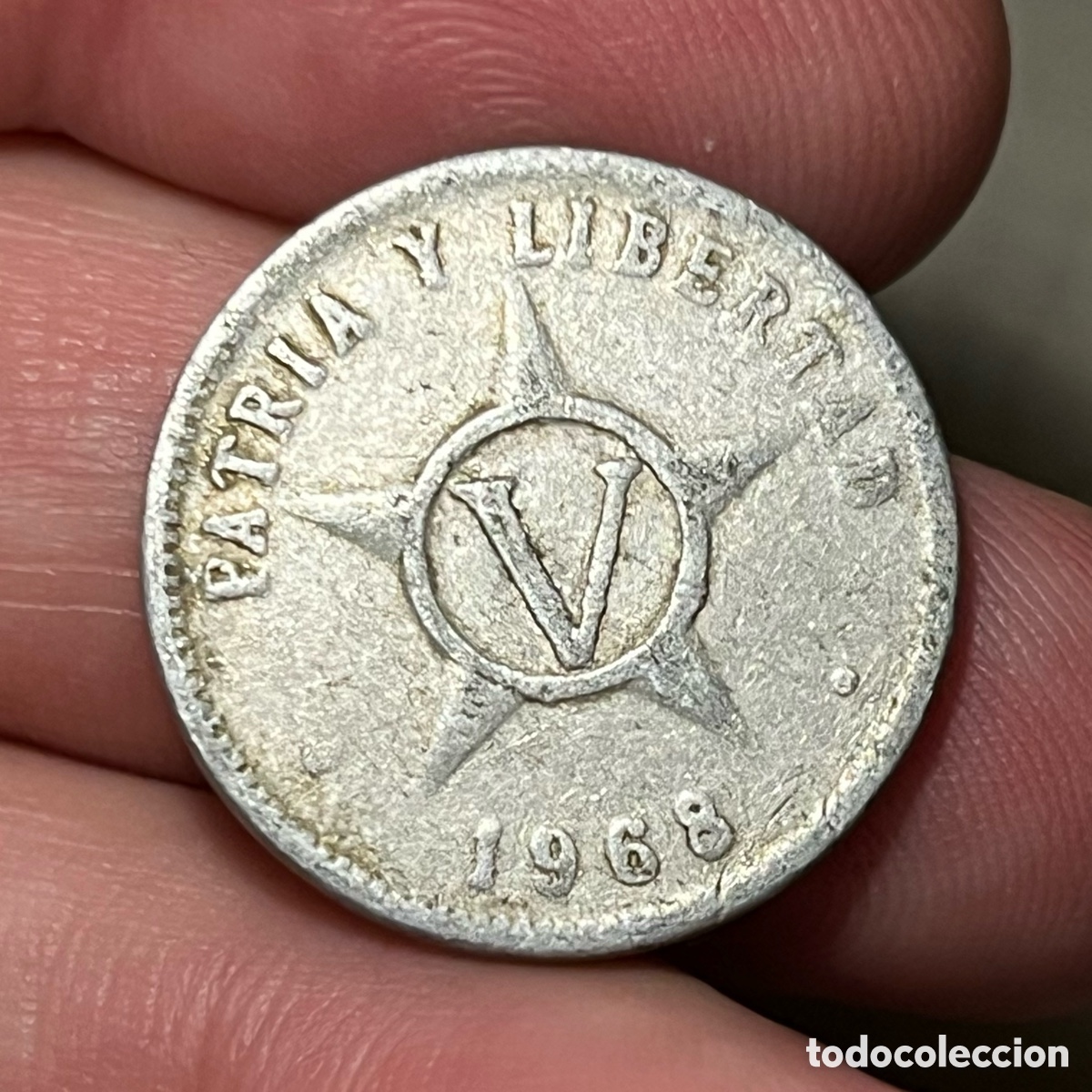 Monedas antiguas de Am&eacute;rica: 5 centavos 1968 Cuba - Foto 1