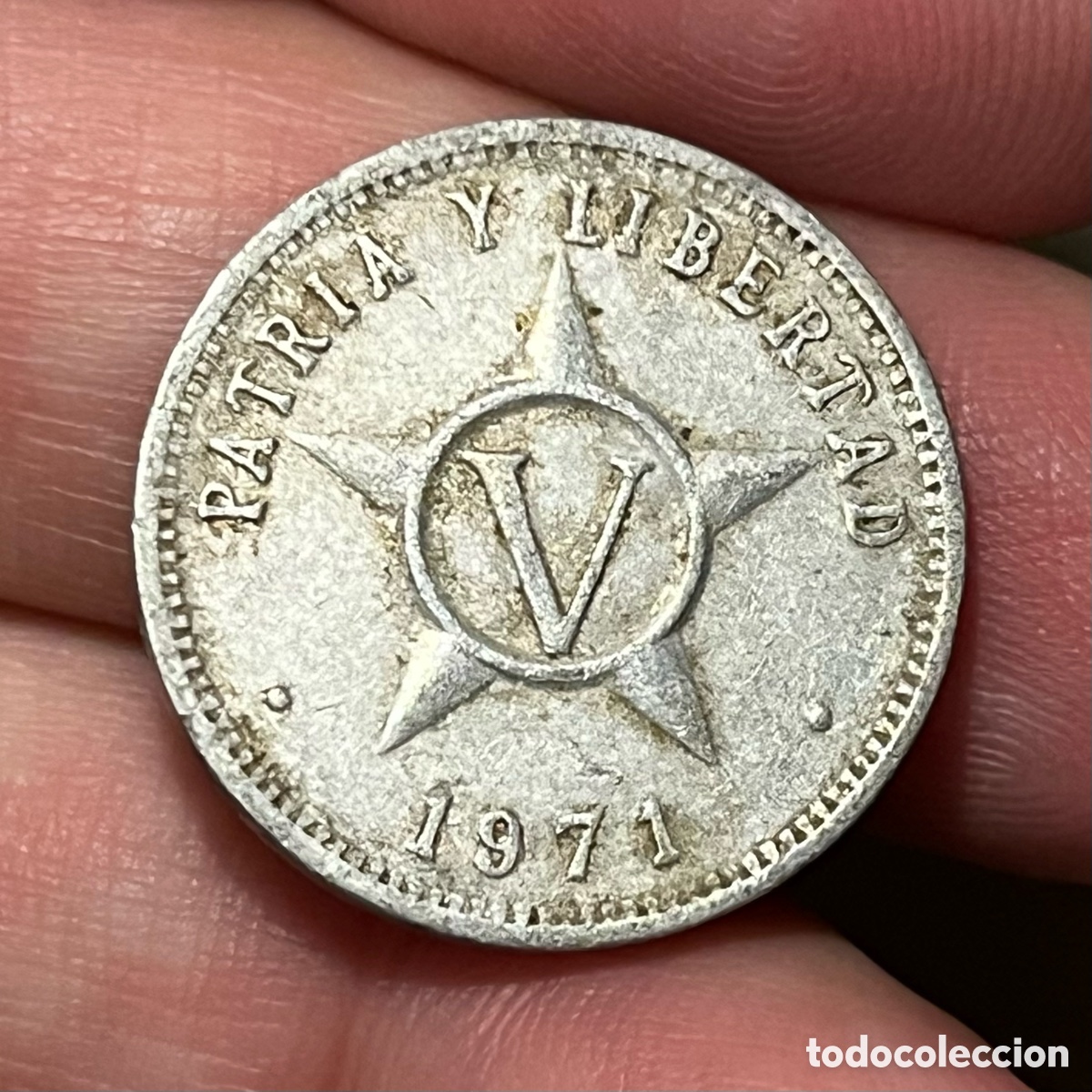 Monedas antiguas de Am&eacute;rica: 5 centavos 1971 Cuba - Foto 1