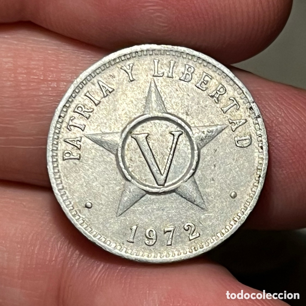 Monedas antiguas de Am&eacute;rica: 5 centavos 1972 Cuba - Foto 1