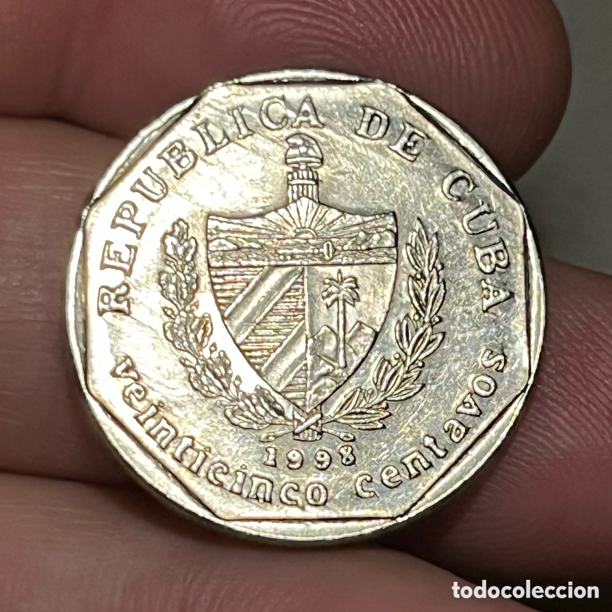 Monedas antiguas de Am&eacute;rica: 25 centavos 1998 Cuba - Foto 1