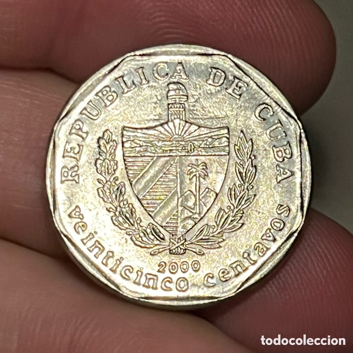 Monedas antiguas de Am&eacute;rica: 25 centavos 2000 Cuba - Foto 1