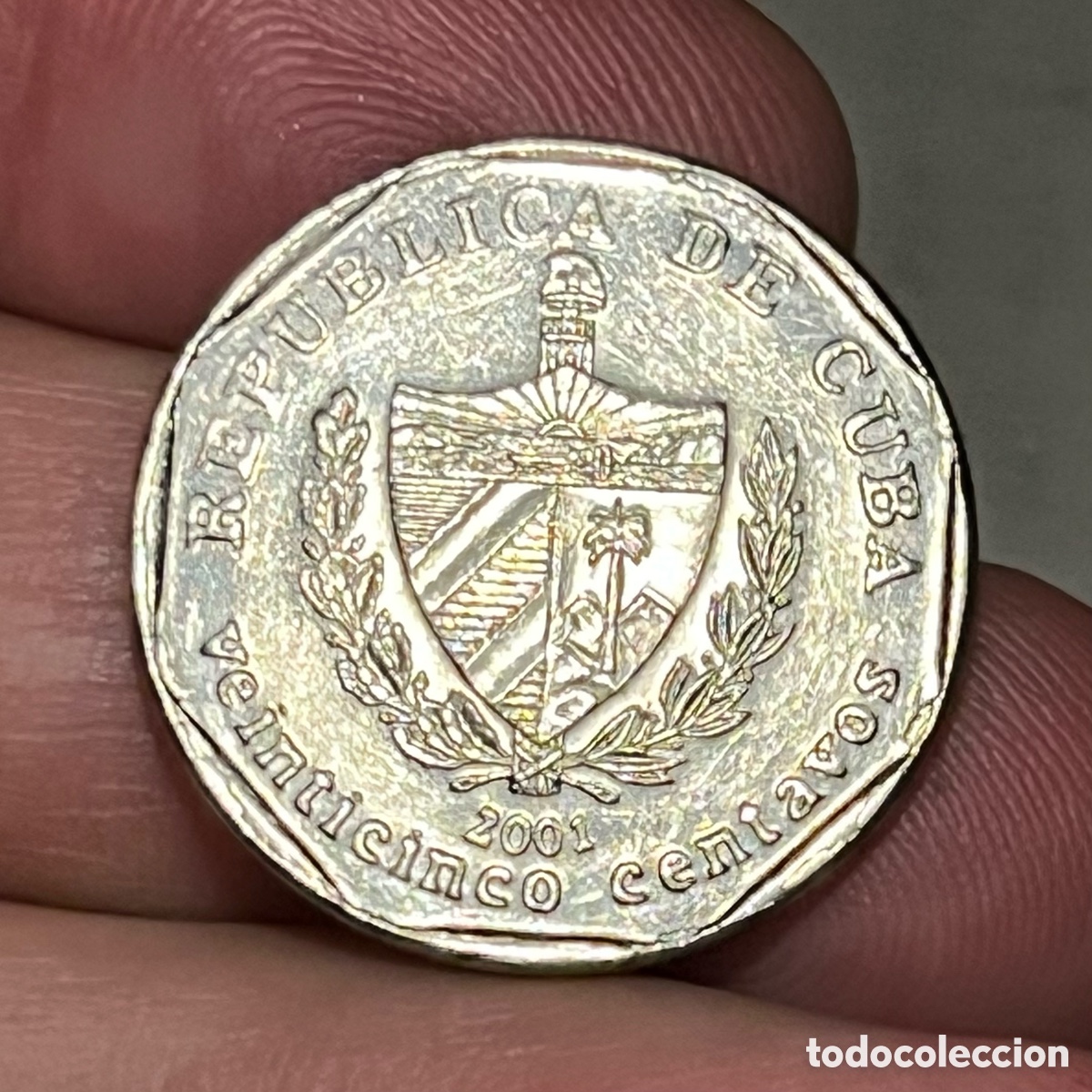 Monedas antiguas de Am&eacute;rica: 25 centavos 2001 Cuba - Foto 1