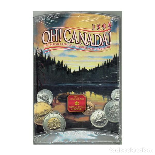 Monedas antiguas de Am&eacute;rica: Carterita monedas Canad&aacute; 1998 - Foto 1