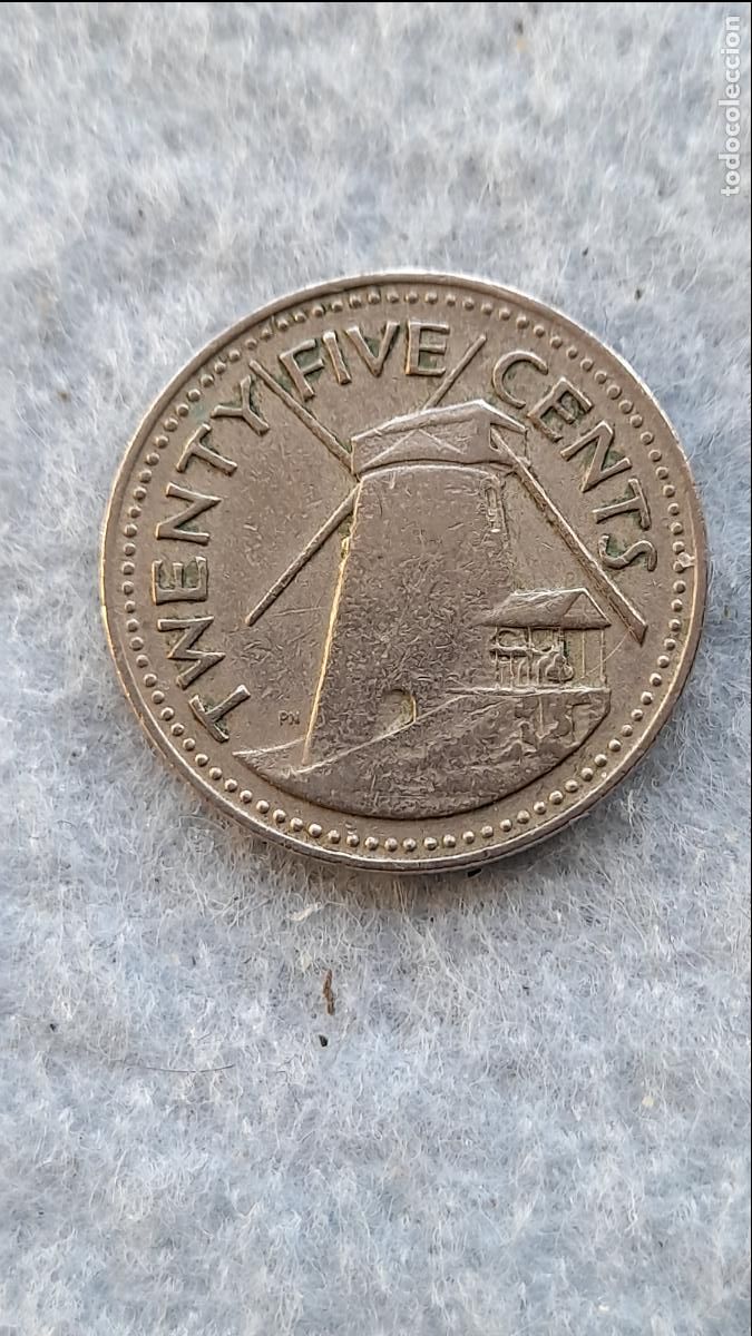 Monedas antiguas de Am&eacute;rica: Barbados. 25 C&eacute;ntimos. A&ntilde;o 1973. - Foto 1
