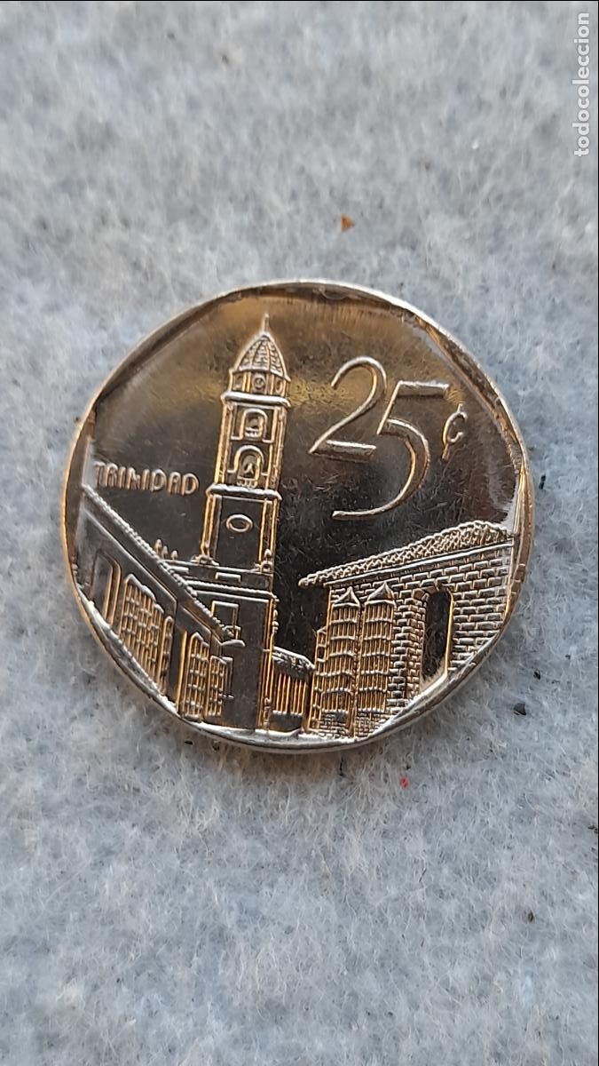 Monedas antiguas de Am&eacute;rica: Cuba. 25 Centavos. A&ntilde;o 2001. Sin circular. - Foto 2