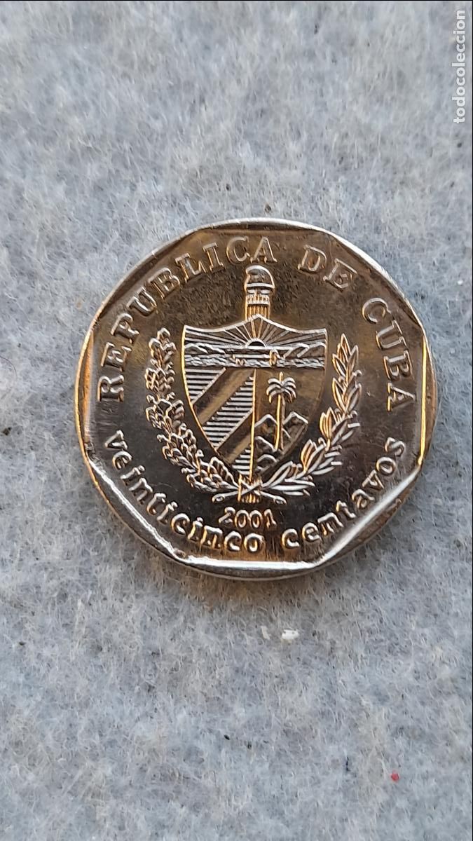 Monedas antiguas de Am&eacute;rica: Cuba. 25 Centavos. A&ntilde;o 2001. Sin circular. - Foto 1