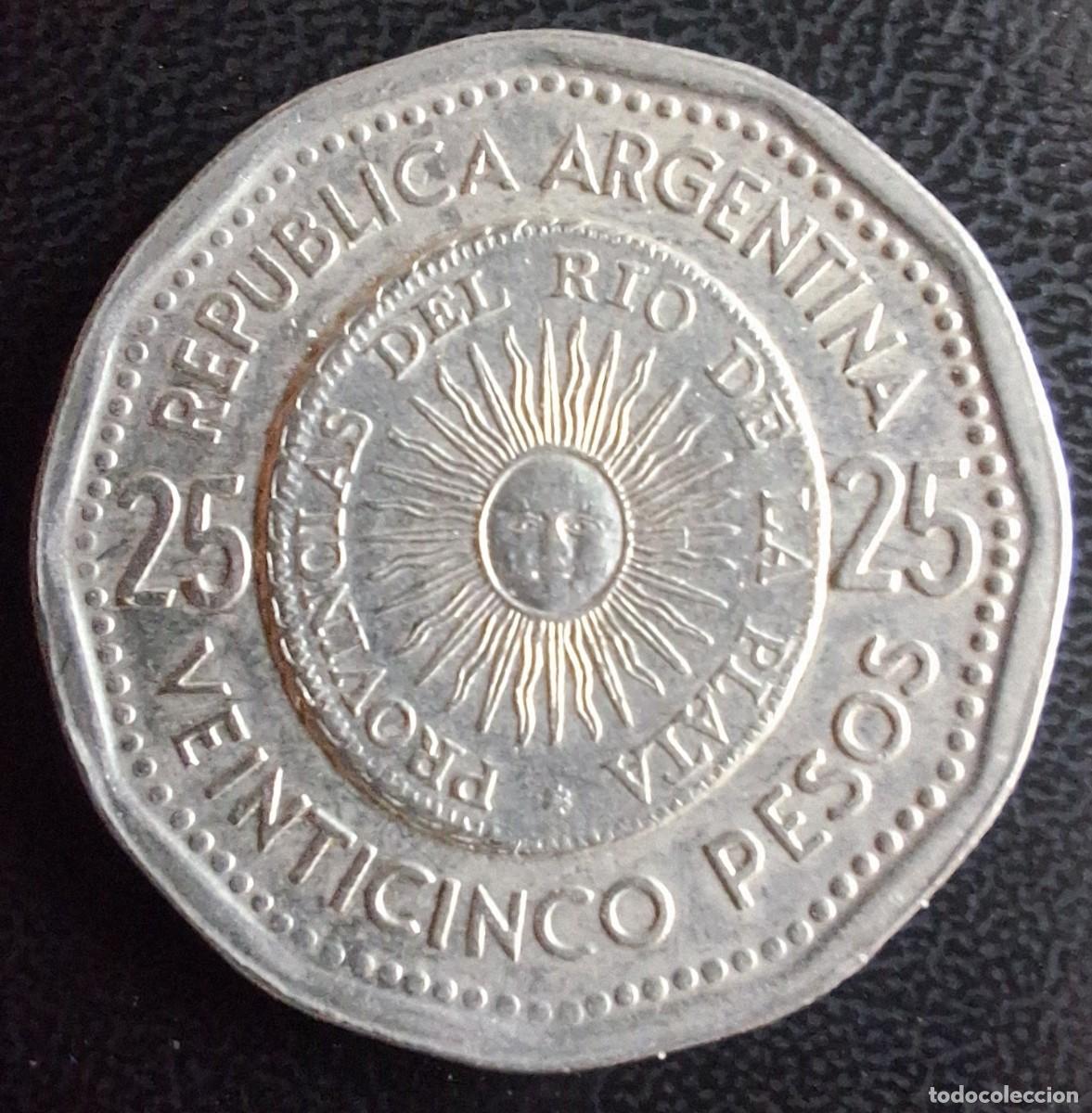 Monedas antiguas de Am&eacute;rica: 25 Pesos 1966 - Argentina - Foto 2