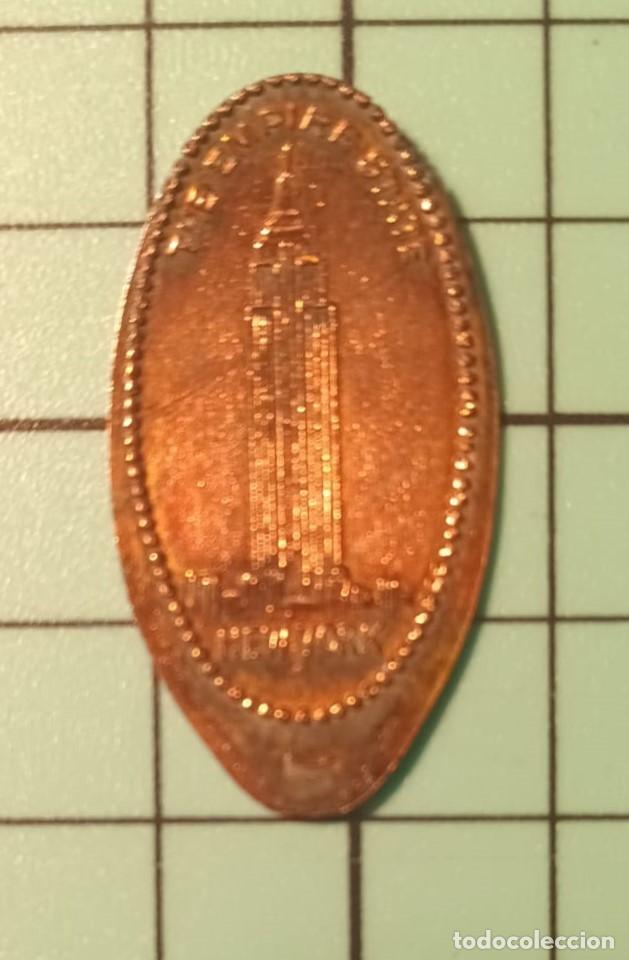 Monedas antiguas de Am&eacute;rica: MONEDA UN CENTAVO APLASTADA THE EMPIRE STATE - Foto 1