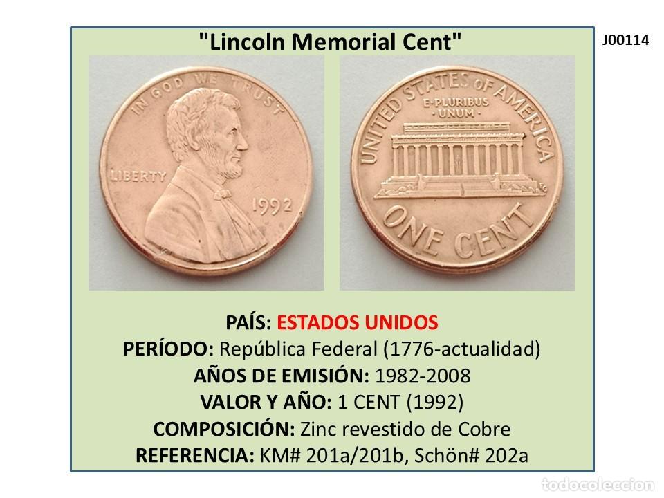 Monedas antiguas de Am&eacute;rica: MONEDA DE 1 CENT (1992) (ESTADOS UNIDOS) - Foto 1