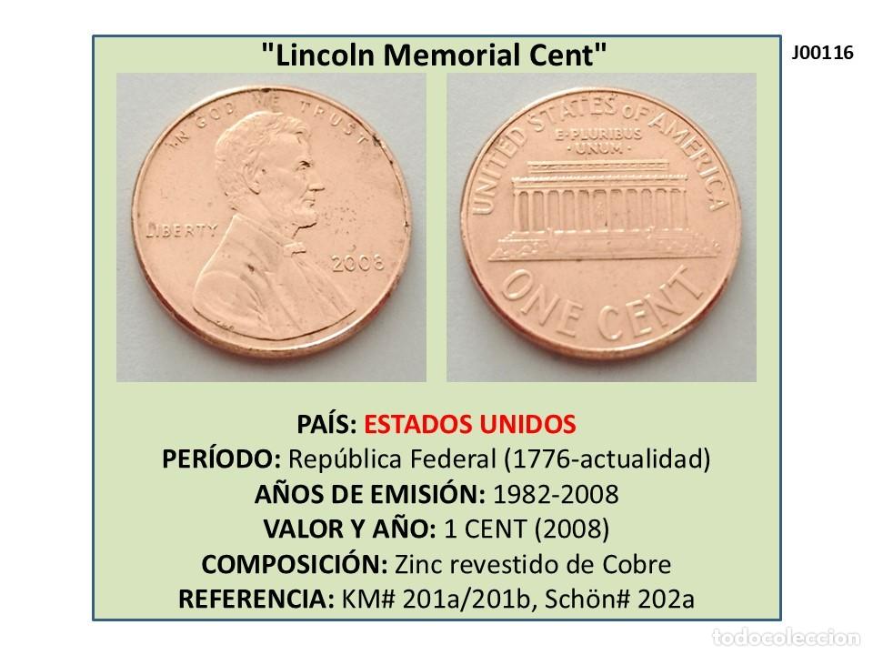 Monedas antiguas de Am&eacute;rica: MONEDA DE 1 CENT (2008) (ESTADOS UNIDOS) - Foto 1