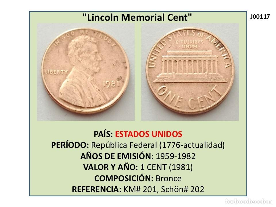 Monedas antiguas de Am&eacute;rica: MONEDA DE 1 CENT (1981) (ESTADOS UNIDOS) - Foto 1