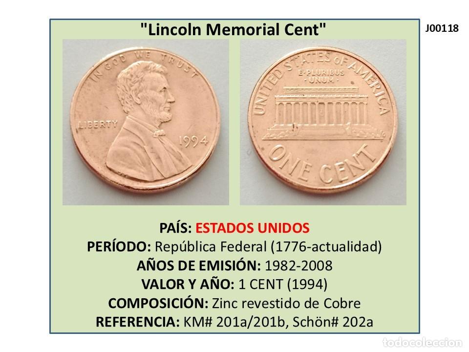 Monedas antiguas de Am&eacute;rica: MONEDA DE 1 CENT (1994) (ESTADOS UNIDOS) - Foto 1