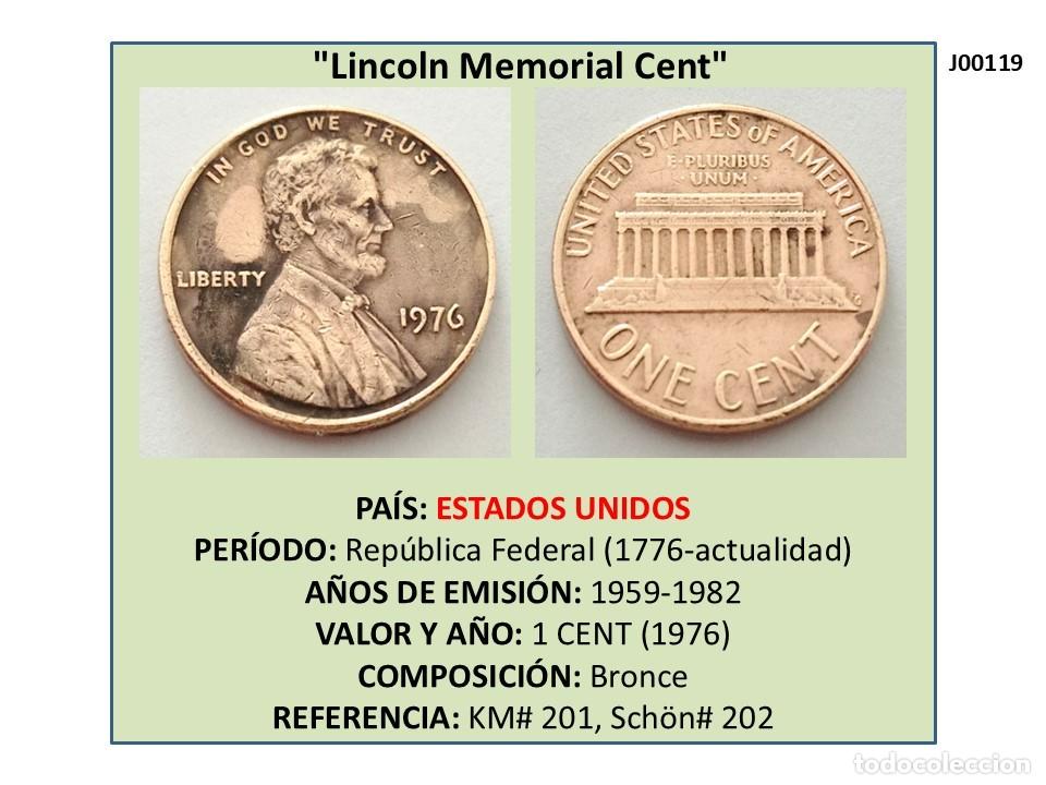 Monedas antiguas de Am&eacute;rica: MONEDA DE 1 CENT (1976) (ESTADOS UNIDOS) - Foto 1