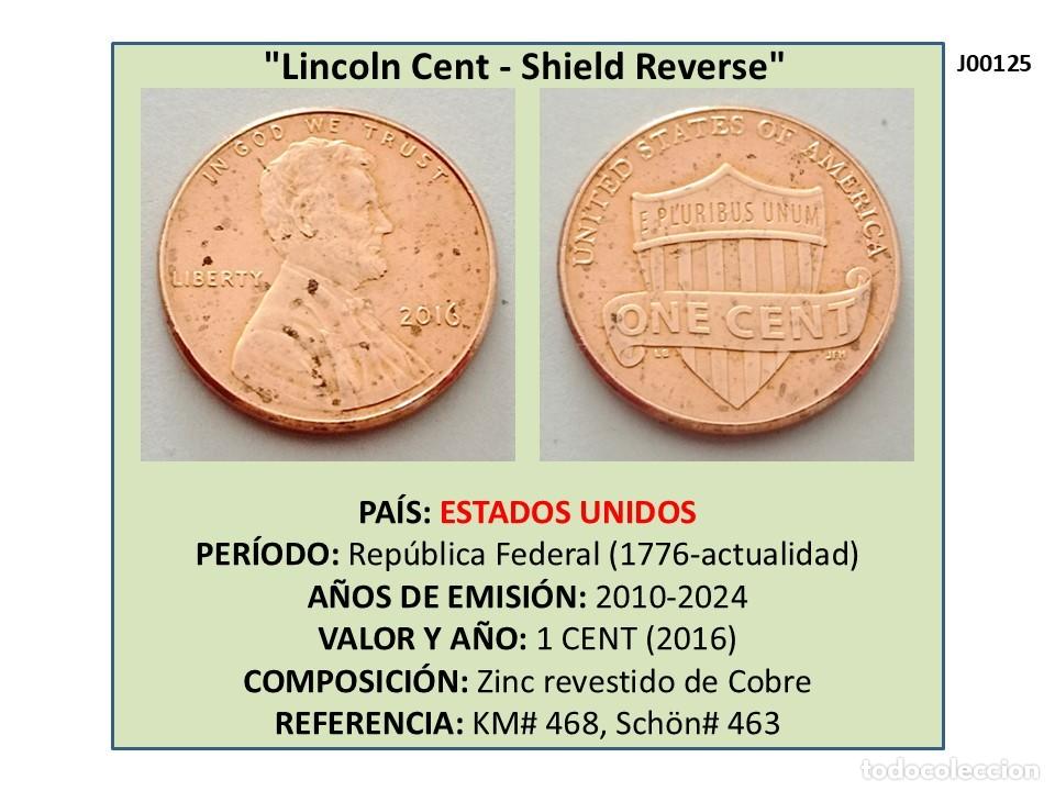 Monedas antiguas de Am&eacute;rica: MONEDA DE 1 CENT (2016) (ESTADOS UNIDOS) - Foto 1