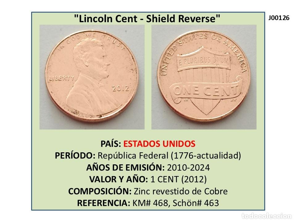 Monedas antiguas de Am&eacute;rica: MONEDA DE 1 CENT (2012) (ESTADOS UNIDOS) - Foto 1