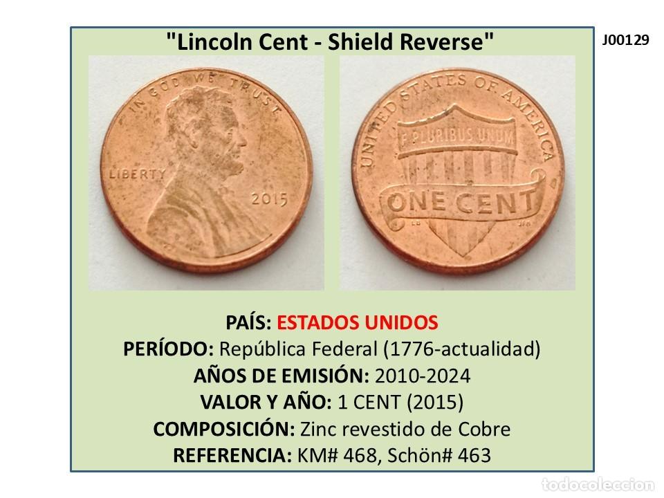 Monedas antiguas de Am&eacute;rica: MONEDA DE 1 CENT (2015) (ESTADOS UNIDOS) - Foto 1