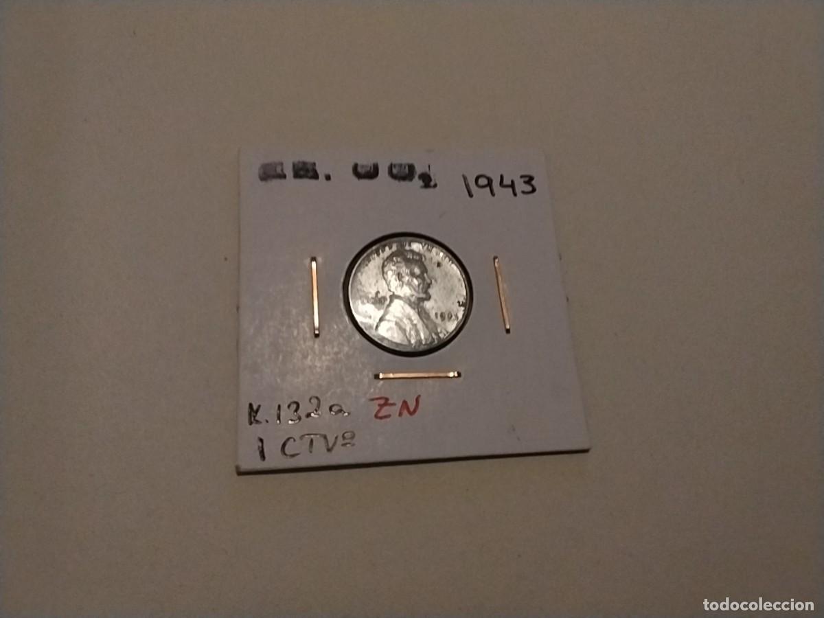 Monedas antiguas de Am&eacute;rica: Moneda 1 centavo EEUU 1943 - Foto 1